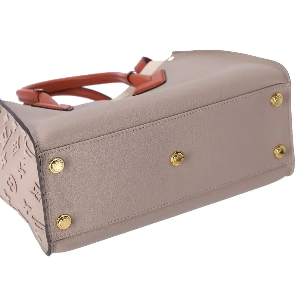 Louis Vuitton On My Side MM Satchel Monogram Tuffetage Galet Leather